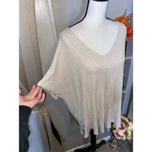Pink Lily Sand Nude Tone Large Oversized Boho Style Comfy Thin Top GUC